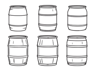 Plastic barrel vector line sketch design