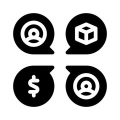 business model glyph icon