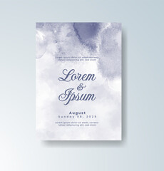 Wedding invitation with abstract watercolor background