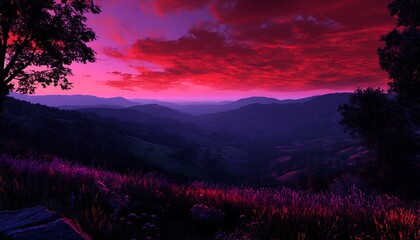 sunrise over the mountains