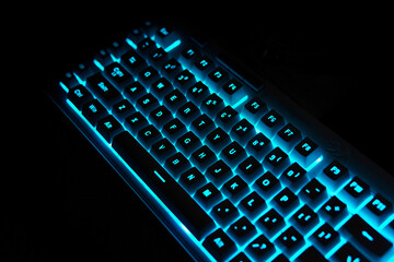 Neon keyboard with various colors