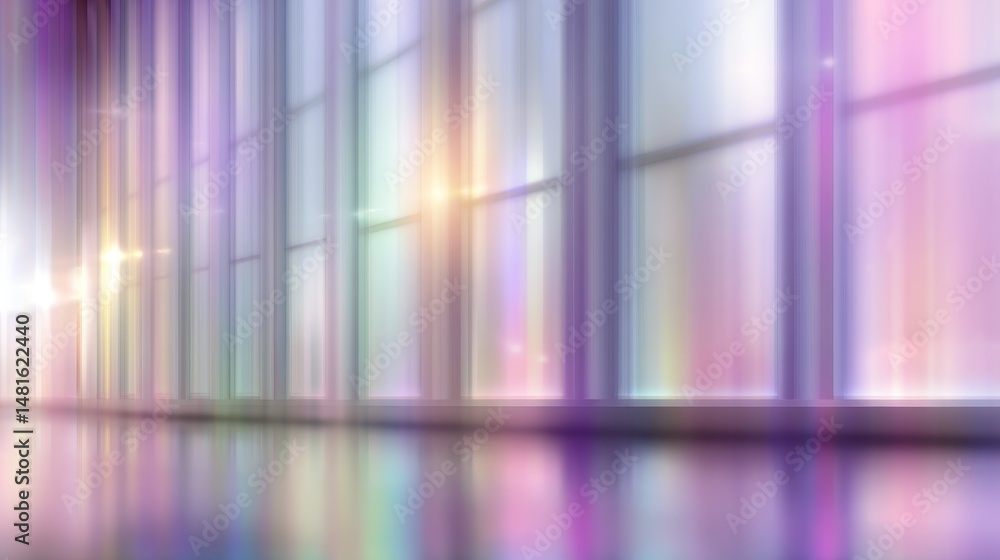 Leinwandbilder pastel shades of pink, mint, and blue blend seamlessly with digital glitches and grid patterns, crea