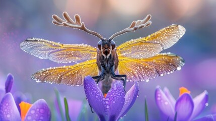 Insect with flower background