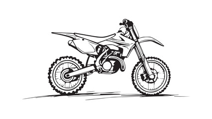 Obraz premium Dirt Bike line art