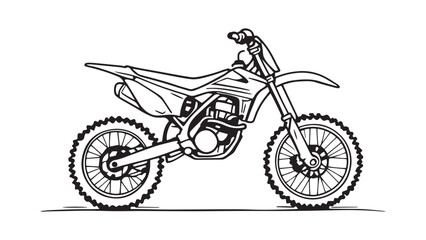 Obraz premium Dirt Bike line art