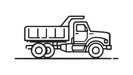 Dump Truck line art