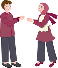 Fototapeta premium Greeting on Eid Mubarak