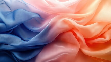 Obraz premium Soft, flowing fabric with gradient colors