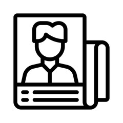 wanted poster line icon