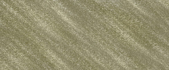 Abstract brushed metal texture background with diagonal streaks in golden olive tone