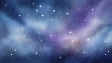 Obraz premium Vibrant watercolor galaxy background with glowing nebulas and stars