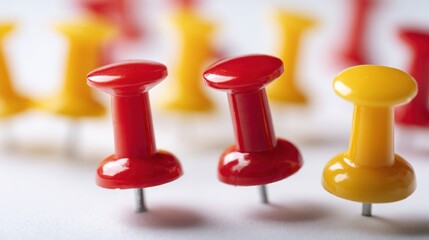 Close-up of colorful push pins (4)