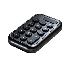 Obraz premium wireless numeric keypad with sleek design, isolated on transparent background