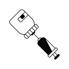 medication glyph outline icon with white background vector stock illustration