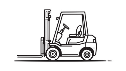 Forklift line art