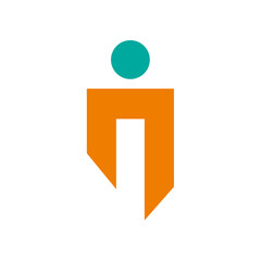 Letter I logo icon design template