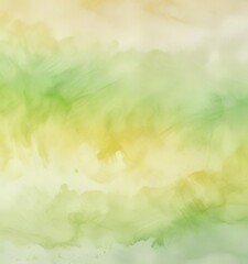 Fototapeta premium Pastel yellow and green watercolor background with a subtle gradient effect, peaceful ambiance, botanical