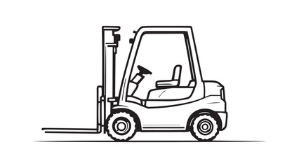 Forklift line art