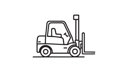 Forklift line art