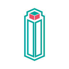 Letter I logo icon design template