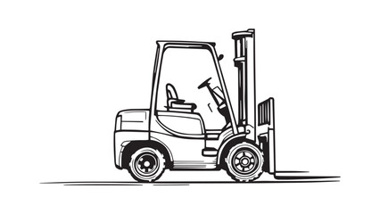 Forklift line art