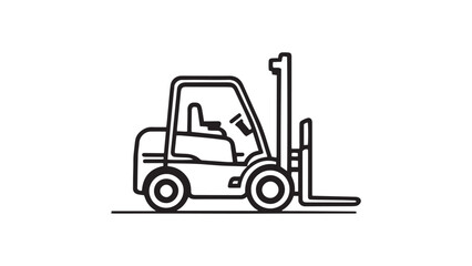 Forklift line art