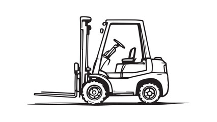 Forklift line art