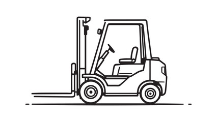 Forklift line art