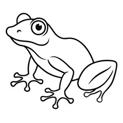 Green Tree Frog illustration white background