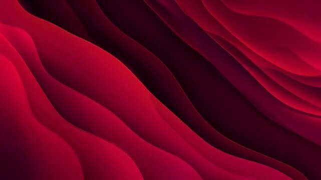 Dynamic Abstract Red Waves Background, Flowing Modern Design