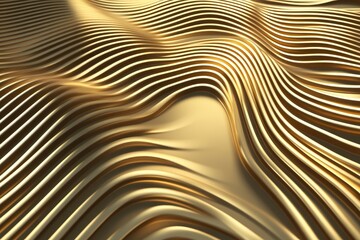 Golden wavy lines abstract texture