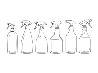 Sprayer Equipment Line Art Icons