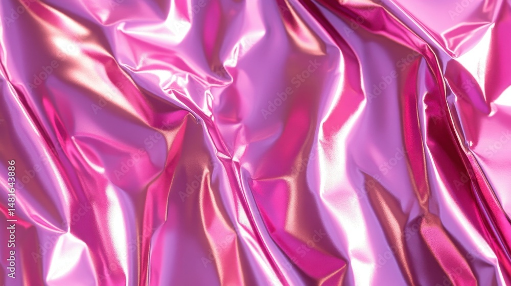 Poster abstract pink metallic fabric texture close up shot capturing light and shadow play for modern desig