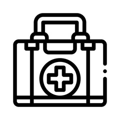 first aid kit line icon