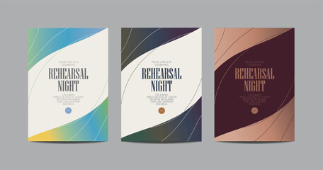 Rehearsal Night Modern Invitation Template Vector