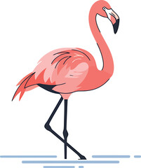 Minimalist Flamingo Vector Design