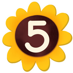 Number sunflower 
