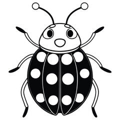 Ladybug illustration white background
