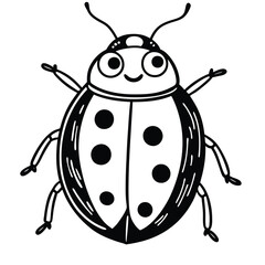 Ladybug illustration white background
