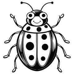 Ladybug illustration white background
