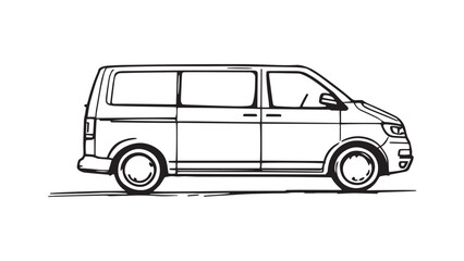 Minivan line art