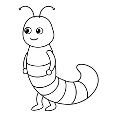 lnchworm vector illustration white background