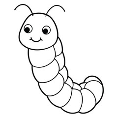 lnchworm vector illustration white background