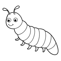 lnchworm vector illustration white background