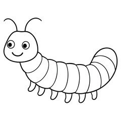 lnchworm vector illustration white background