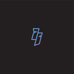 dinamyc line gaming concept monogram logo design letter amazing esport style II