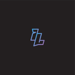 Obraz premium dinamyc line gaming concept monogram logo design letter amazing esport style IL