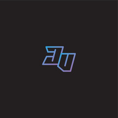 dinamyc line gaming concept monogram logo design letter amazing esport style JV