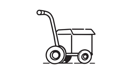 Hand Truck (Dolly) line art 