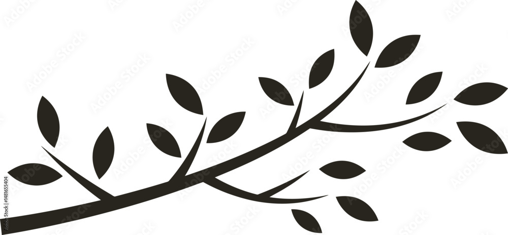 Poster minimalist tree branch vector design